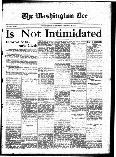 Washington Bee, Sep 24, 1921