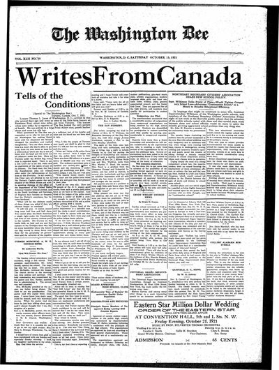 Washington Bee, Oct 15, 1921