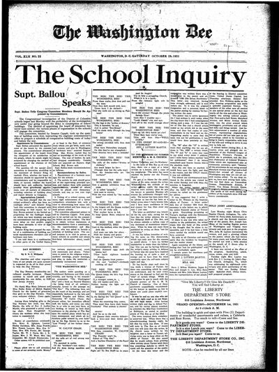 Washington Bee, Oct 29, 1921