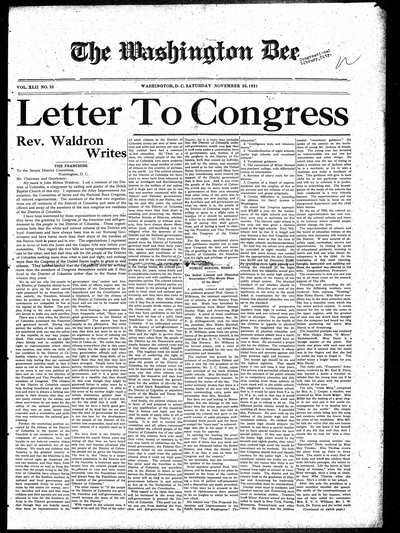 Washington Bee, Nov 26, 1921