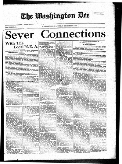 Washington Bee, Dec 17, 1921
