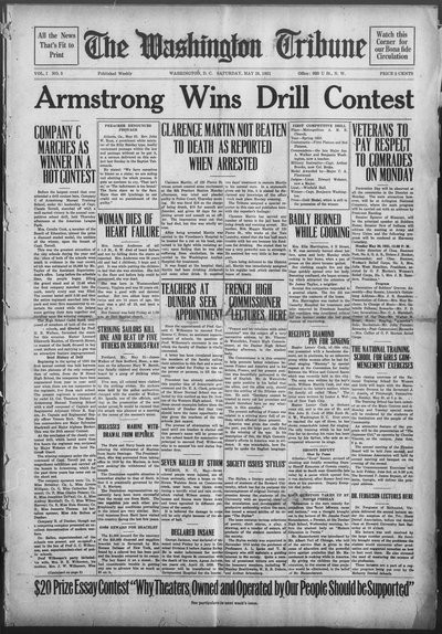 Washington Tribune, May 28, 1921