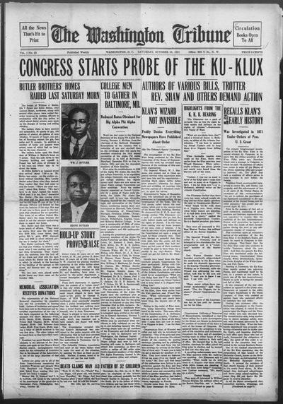 Washington Tribune, Oct 15, 1921