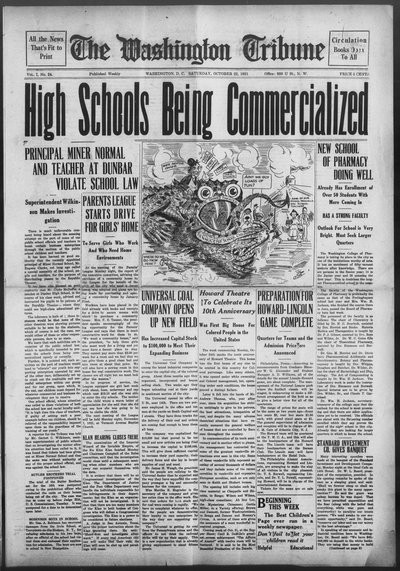 Washington Tribune, Oct 22, 1921