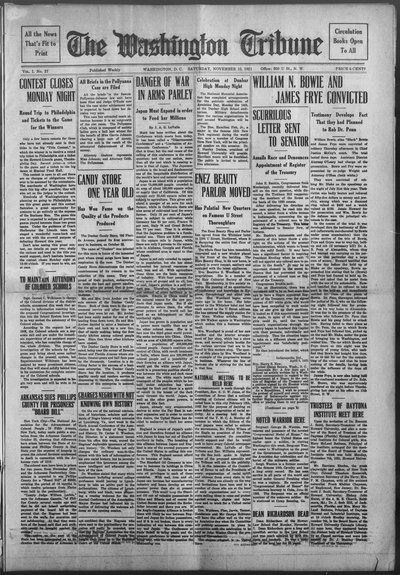 Washington Tribune, Nov 12, 1921