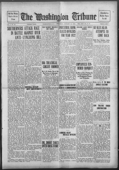 Washington Tribune, Jan 14, 1922