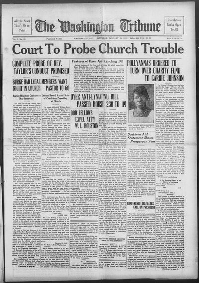 Washington Tribune, Jan 28, 1922