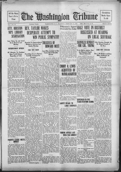 Washington Tribune, Feb 11, 1922