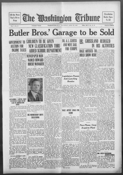 Washington Tribune, Apr 29, 1922