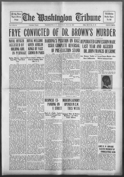 Washington Tribune, Jul 22, 1922