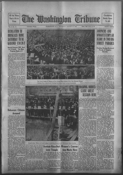 Washington Tribune, Aug 12, 1922
