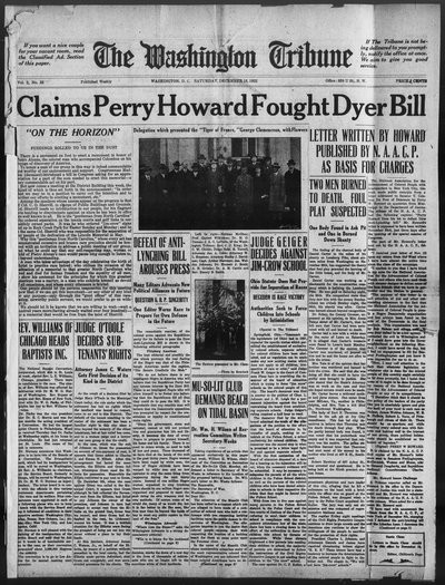 Washington Tribune, Dec 16, 1922
