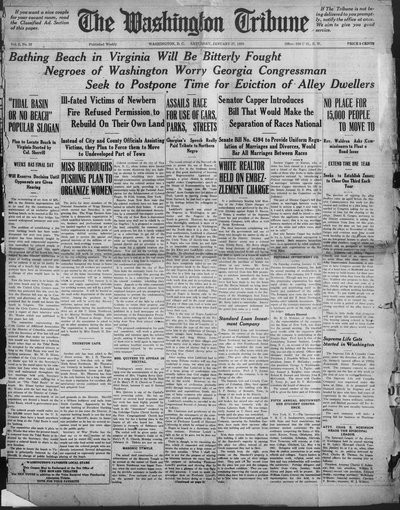 Washington Tribune, Jan 27, 1923