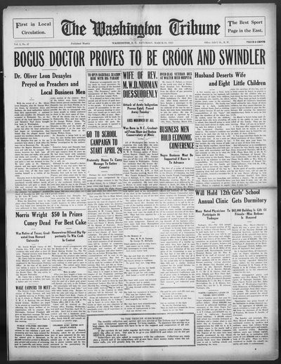 Washington Tribune, Mar 31, 1923