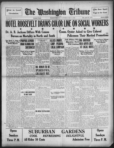 Washington Tribune, May 19, 1923