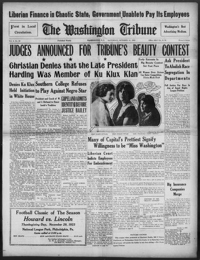 Washington Tribune, Oct 13, 1923