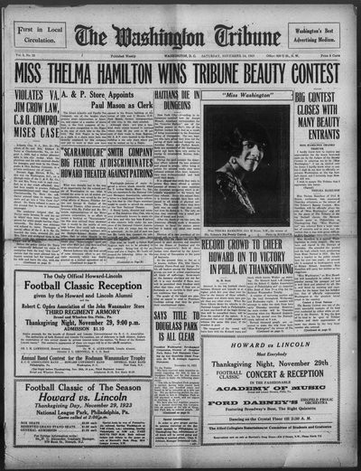 Washington Tribune, Nov 24, 1923