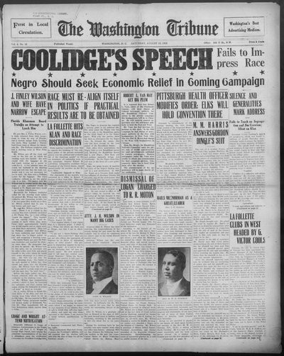 Washington Tribune, Aug 16, 1924