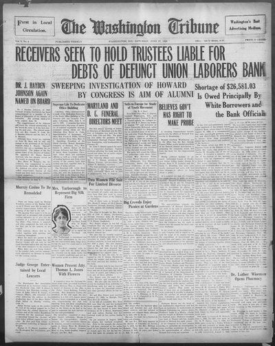 Washington Tribune, Jun 27, 1925