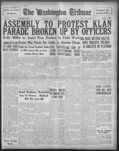 Washington Tribune, Jul 25, 1925