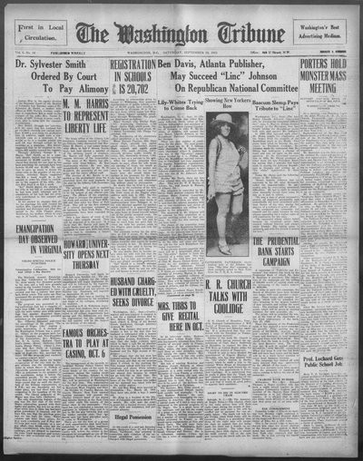 Washington Tribune, Sep 26, 1925
