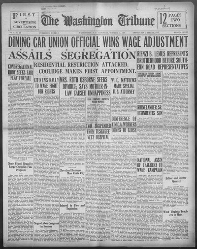 Washington Tribune, Oct 31, 1925