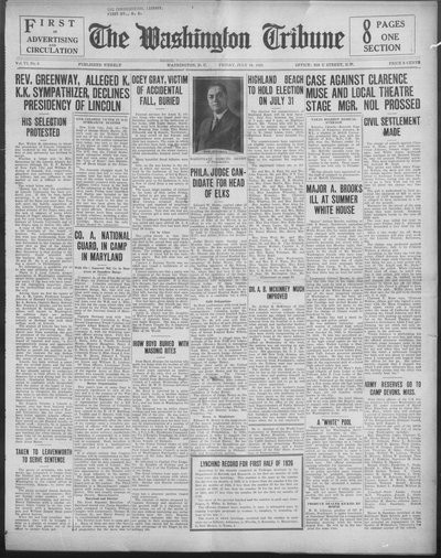 Washington Tribune, Jul 16, 1926