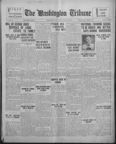 Washington Tribune, Aug 13, 1926
