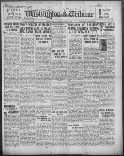 Washington Tribune, Aug 27, 1926