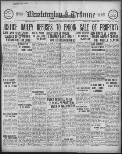 Washington Tribune, Oct 29, 1926