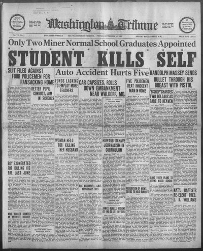 Washington Tribune, Sep 16, 1927