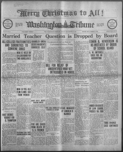Washington Tribune, Dec 23, 1927
