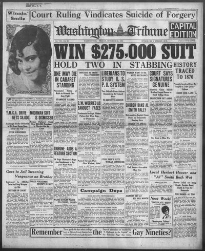 Washington Tribune, Oct 26, 1928