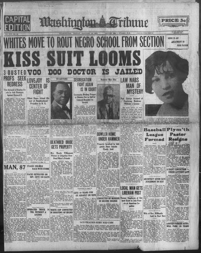 Washington Tribune, Jan 18, 1929