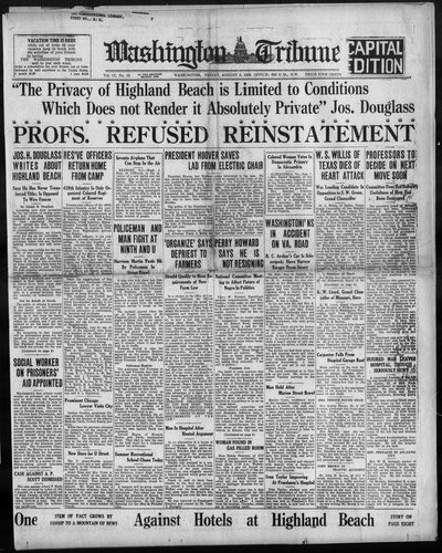 Washington Tribune, Aug 9, 1929