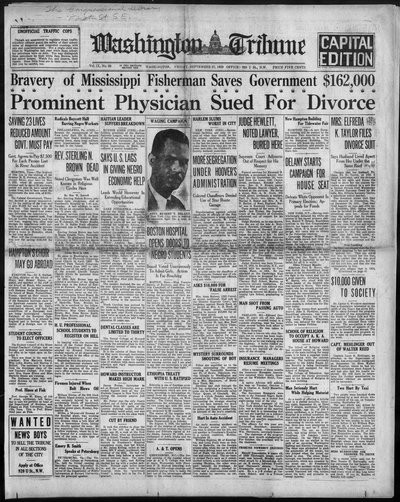Washington Tribune, Sep 27, 1929
