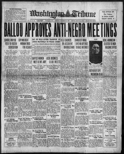 Washington Tribune, Oct 25, 1929