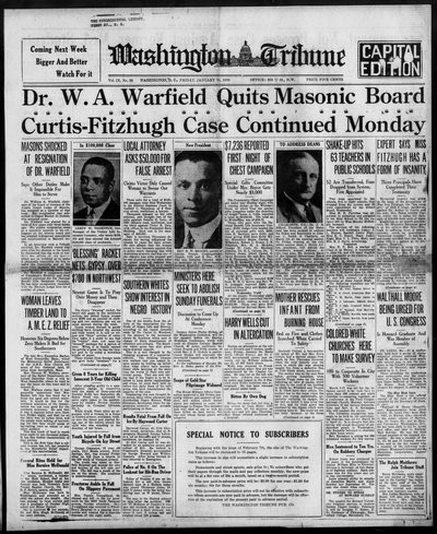 Washington Tribune, Jan 31, 1930