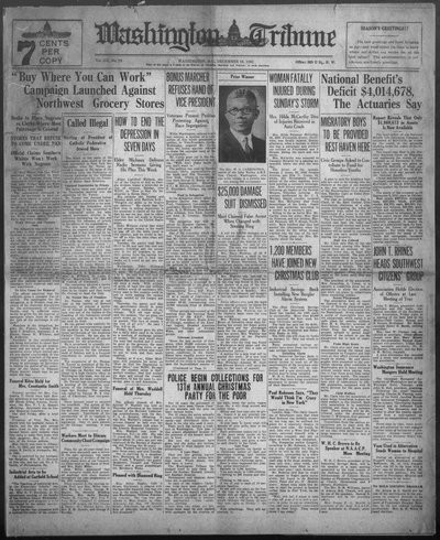 Washington Tribune, Dec 16, 1932
