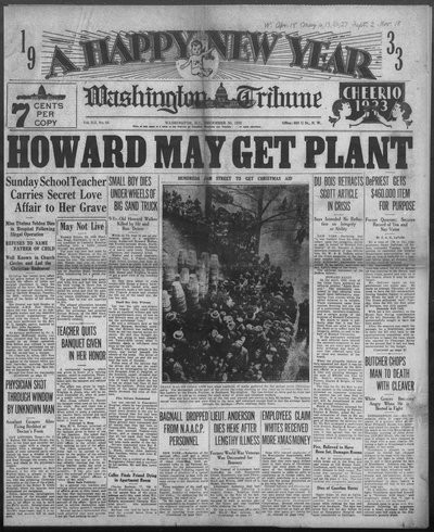 Washington Tribune, Dec 30, 1932