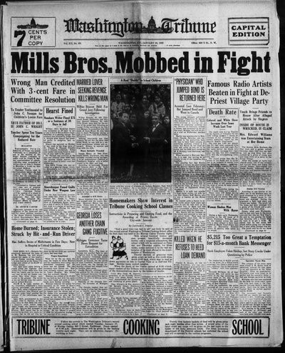 Washington Tribune, Jan 20, 1933