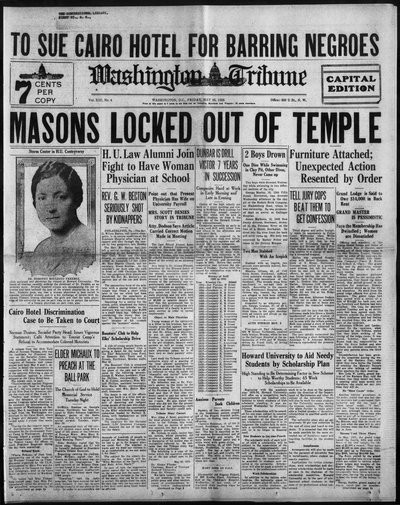 Washington Tribune, May 26, 1933