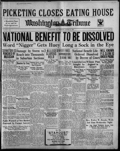 Washington Tribune, Aug 31, 1933