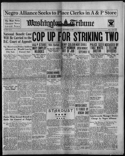 Washington Tribune, Sep 14, 1933