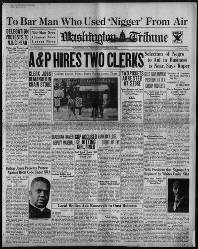 Washington Tribune, Sep 28, 1933