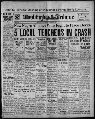 Washington Tribune, Oct 12, 1933