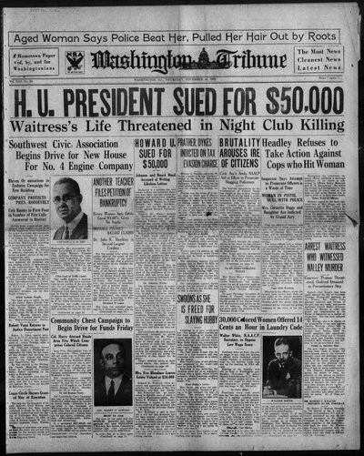 Washington Tribune, Nov 16, 1933