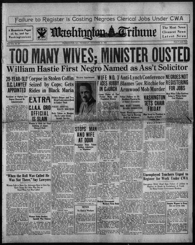 Washington Tribune, Nov 23, 1933