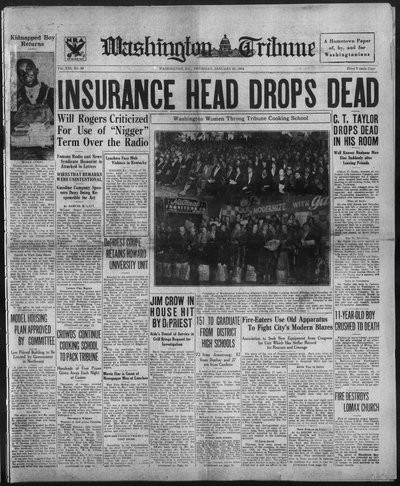 Washington Tribune, Jan 25, 1934
