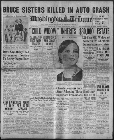 Washington Tribune, Aug 18, 1934